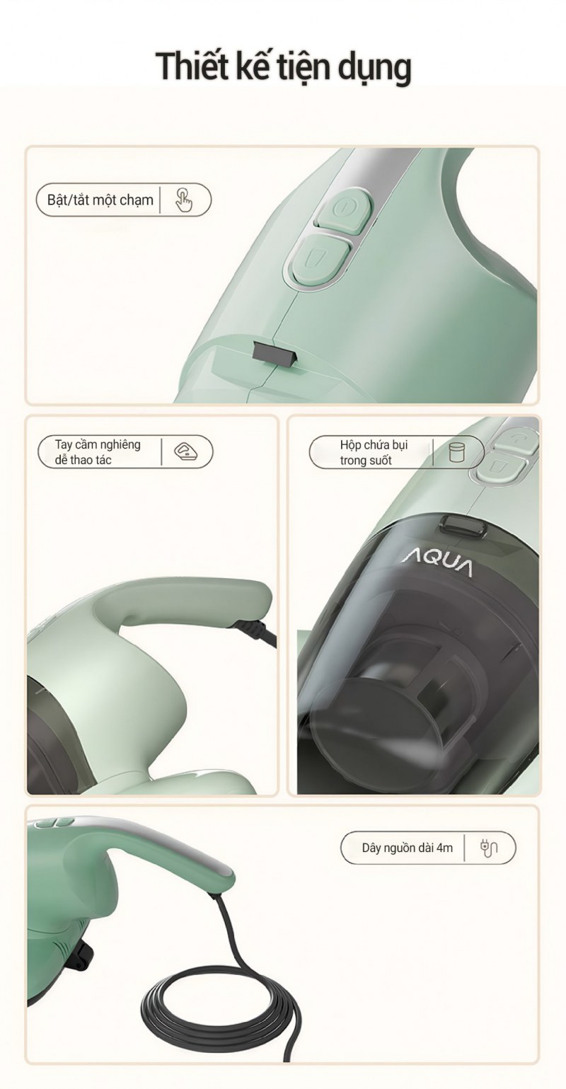 AQUA ASM-Y101(E) - Dây 4 m tạo bán kính làm việc, không tạo sự tự do như máy pin
