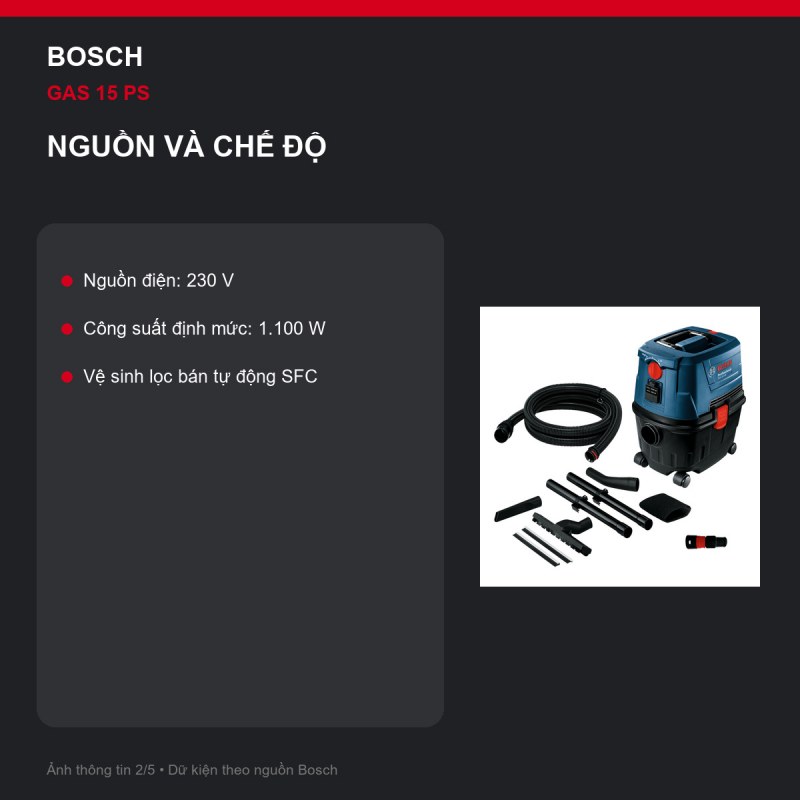 Thùng chứa Bosch GAS 15 PS