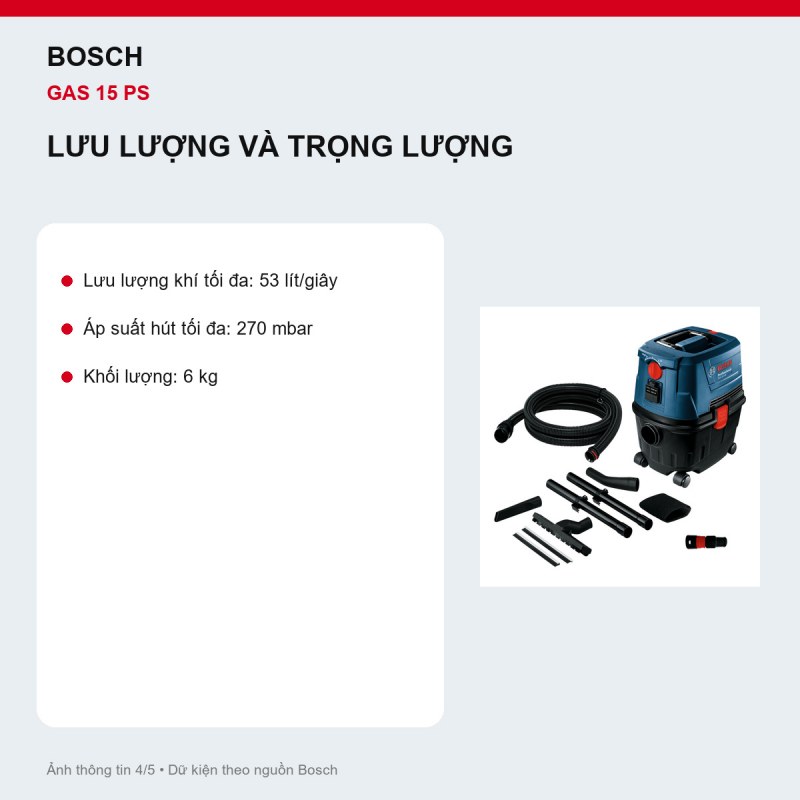 Kết nối dụng cụ Bosch GAS 15 PS