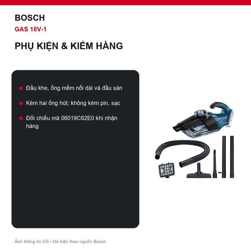 Phụ kiện Bosch GAS 18V-1