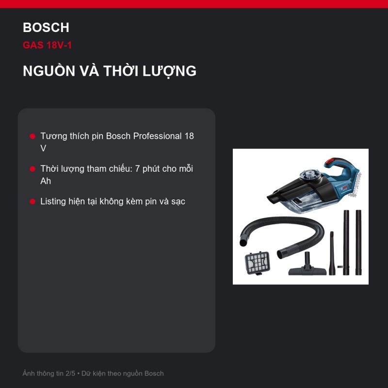 Pin Bosch GAS 18V-1