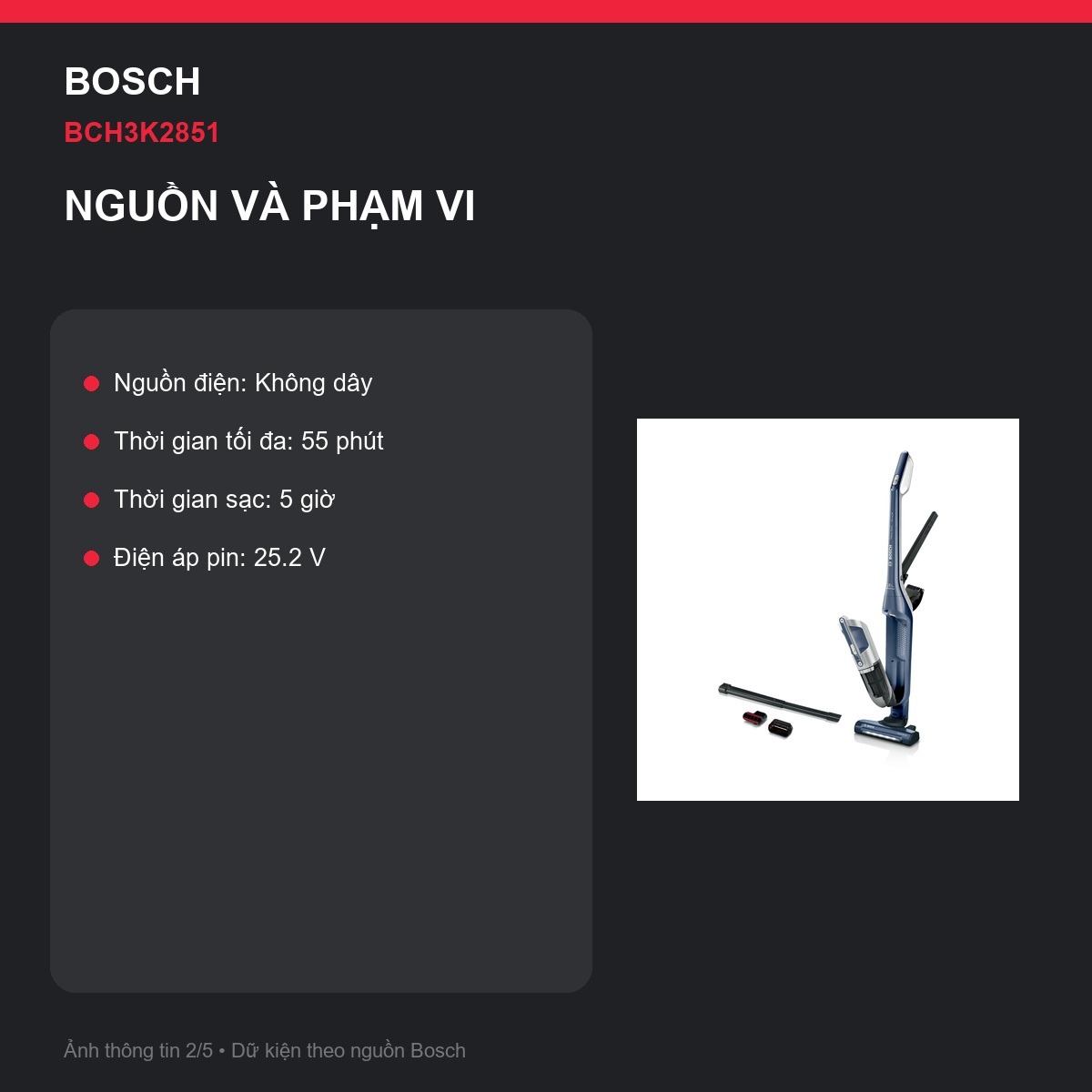Thân đứng Bosch BCH3K2851