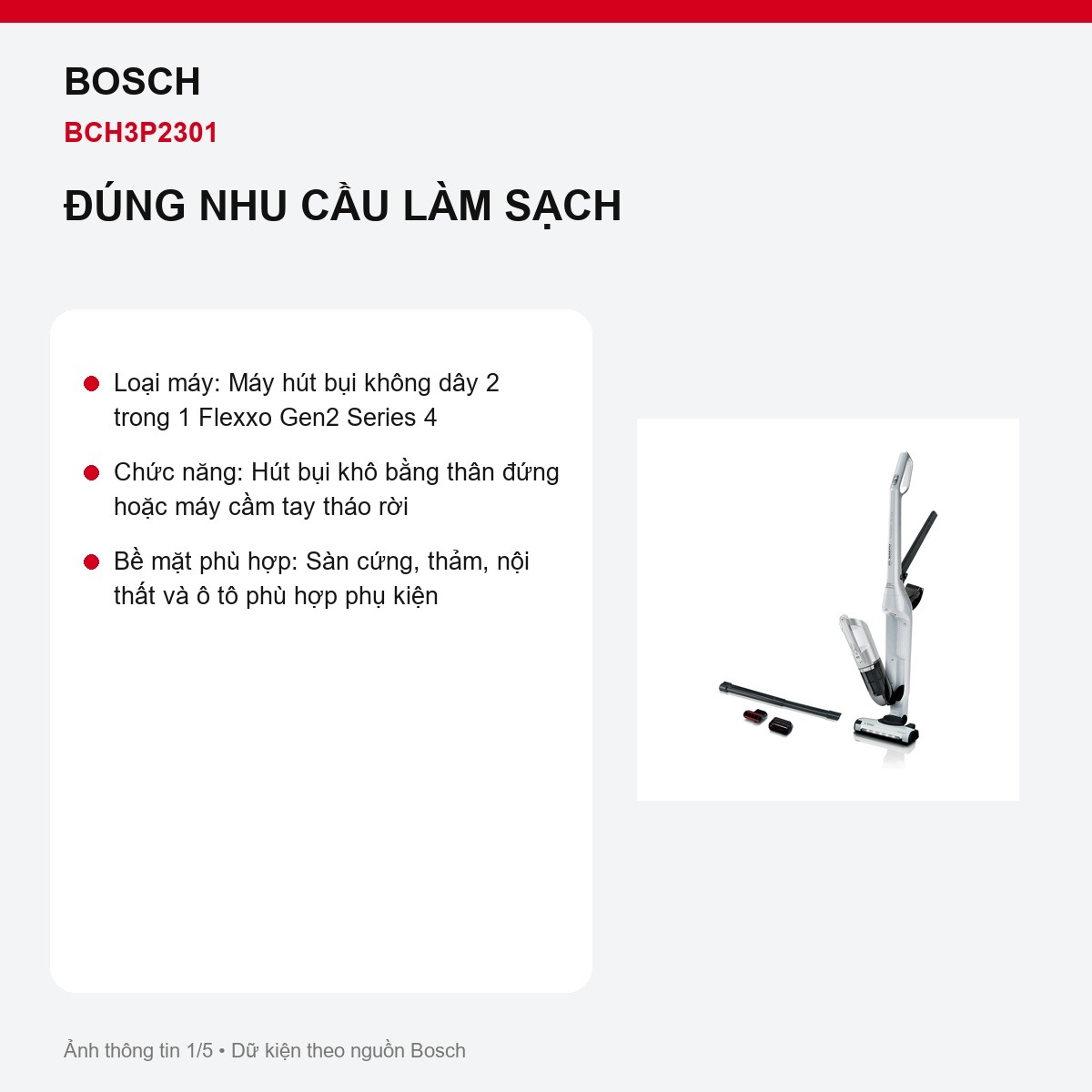 Máy hút bụi Bosch BCH3P2301
