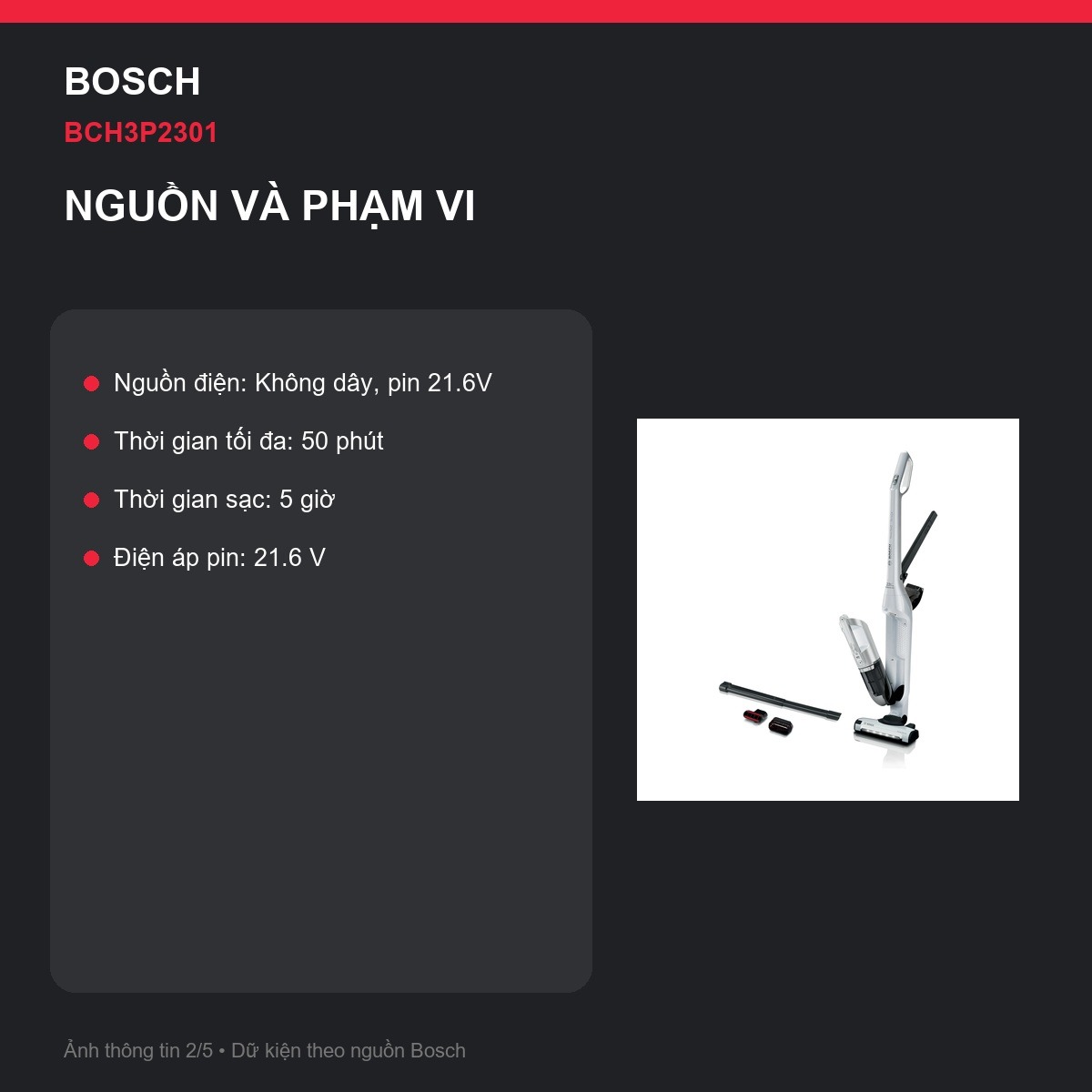 Bảng tài nguyên Bosch BCH3P2301