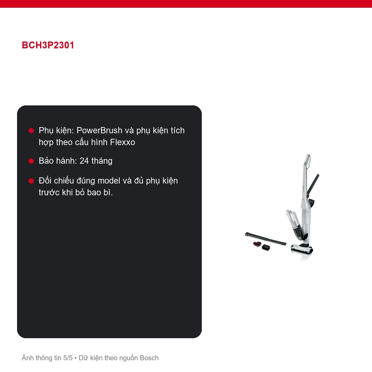 Hộp bụi và pin Bosch BCH3P2301