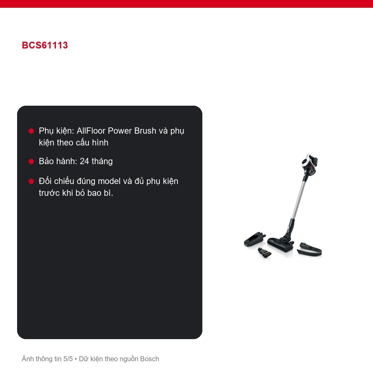 Pin và hộp bụi Bosch BCS61113