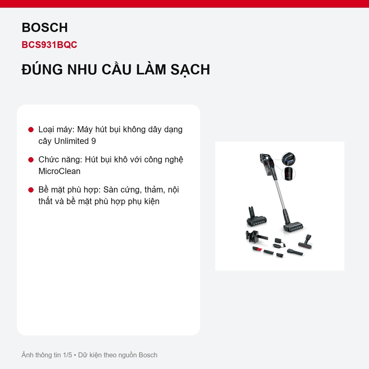 Máy hút bụi Bosch BCS931BQC