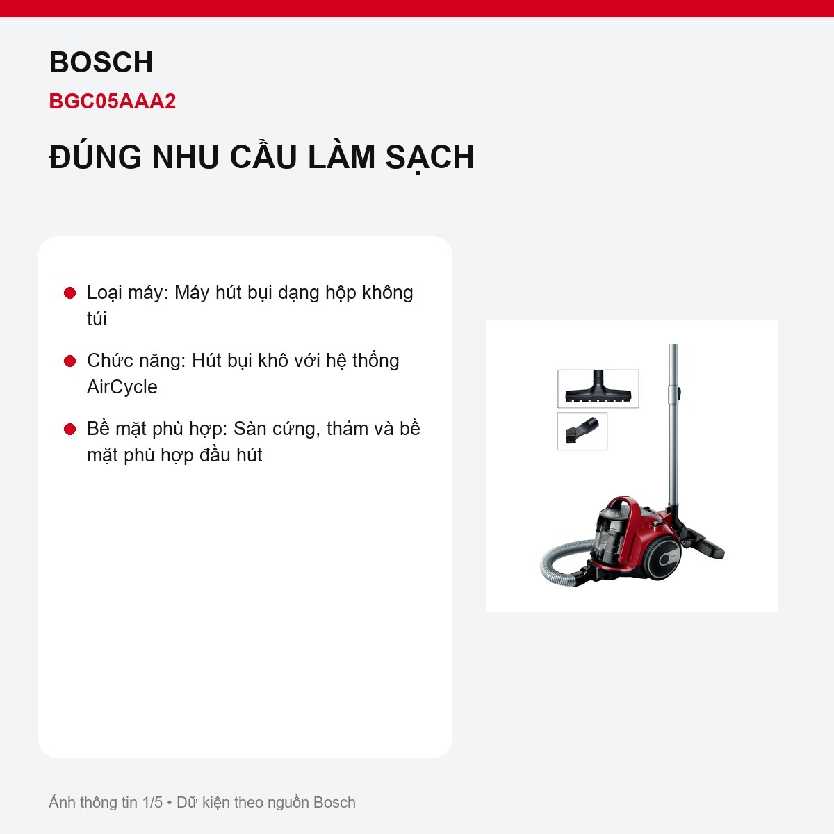 Máy hút bụi Bosch BGC05AAA2