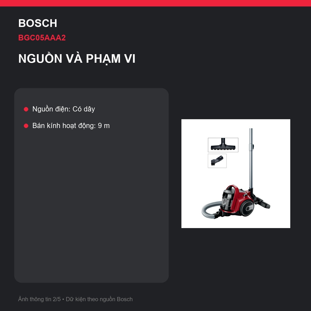 Kích thước Bosch BGC05AAA2