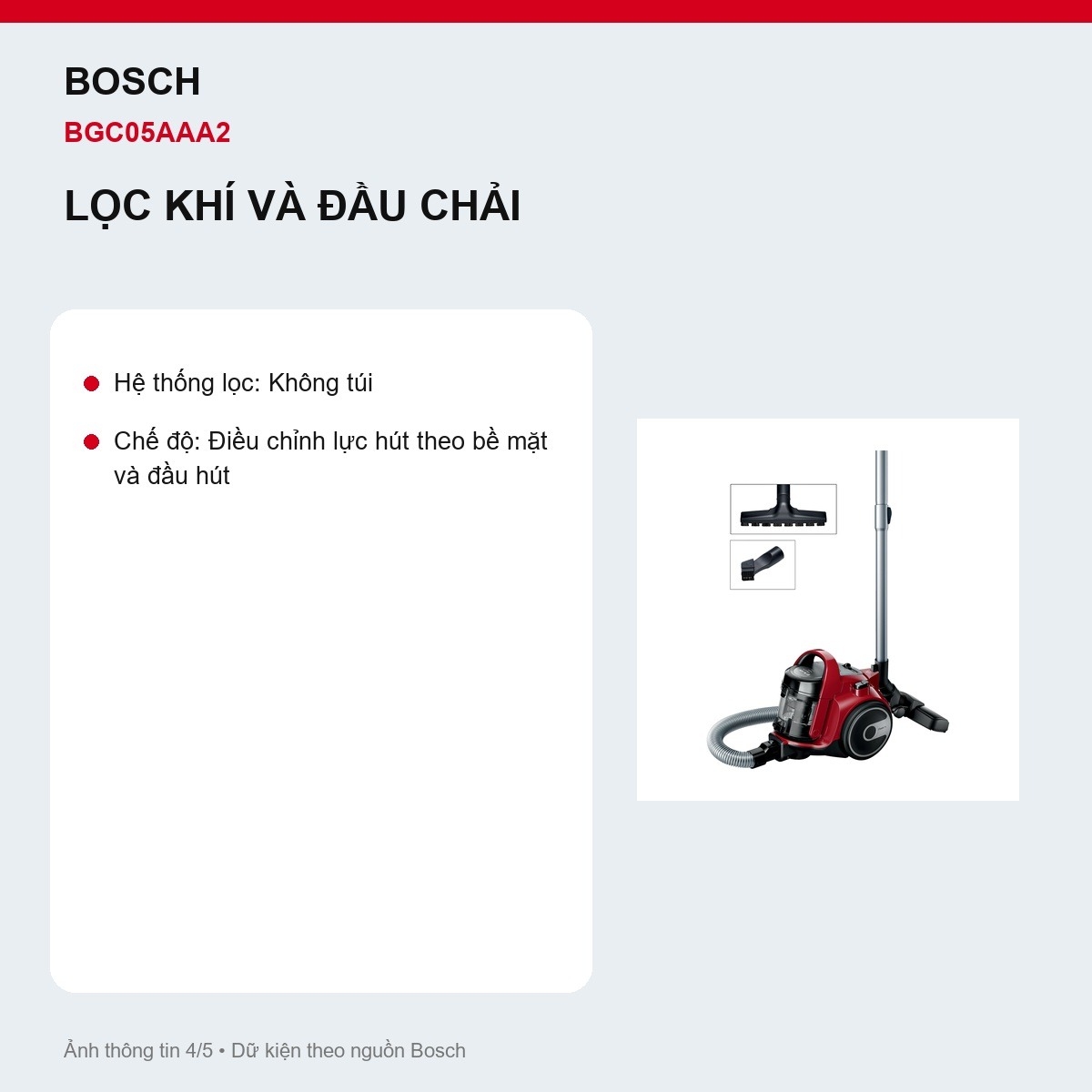 Đầu hút Bosch BGC05AAA2