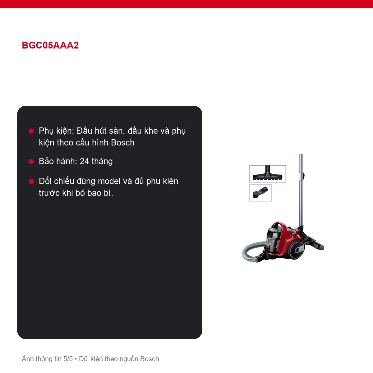 Cất giữ Bosch BGC05AAA2