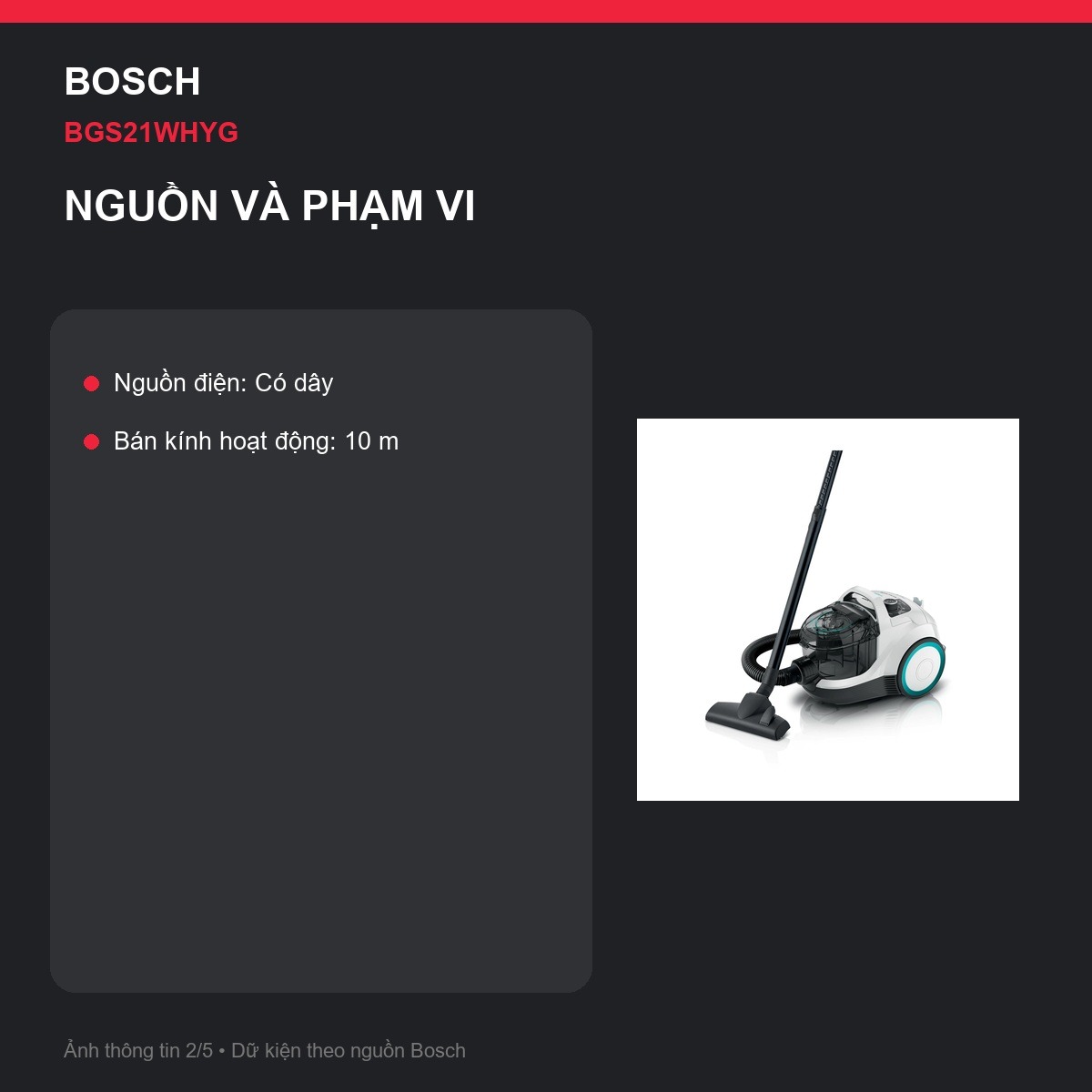 Hệ thống Power AirCycle Bosch BGS21WHYG