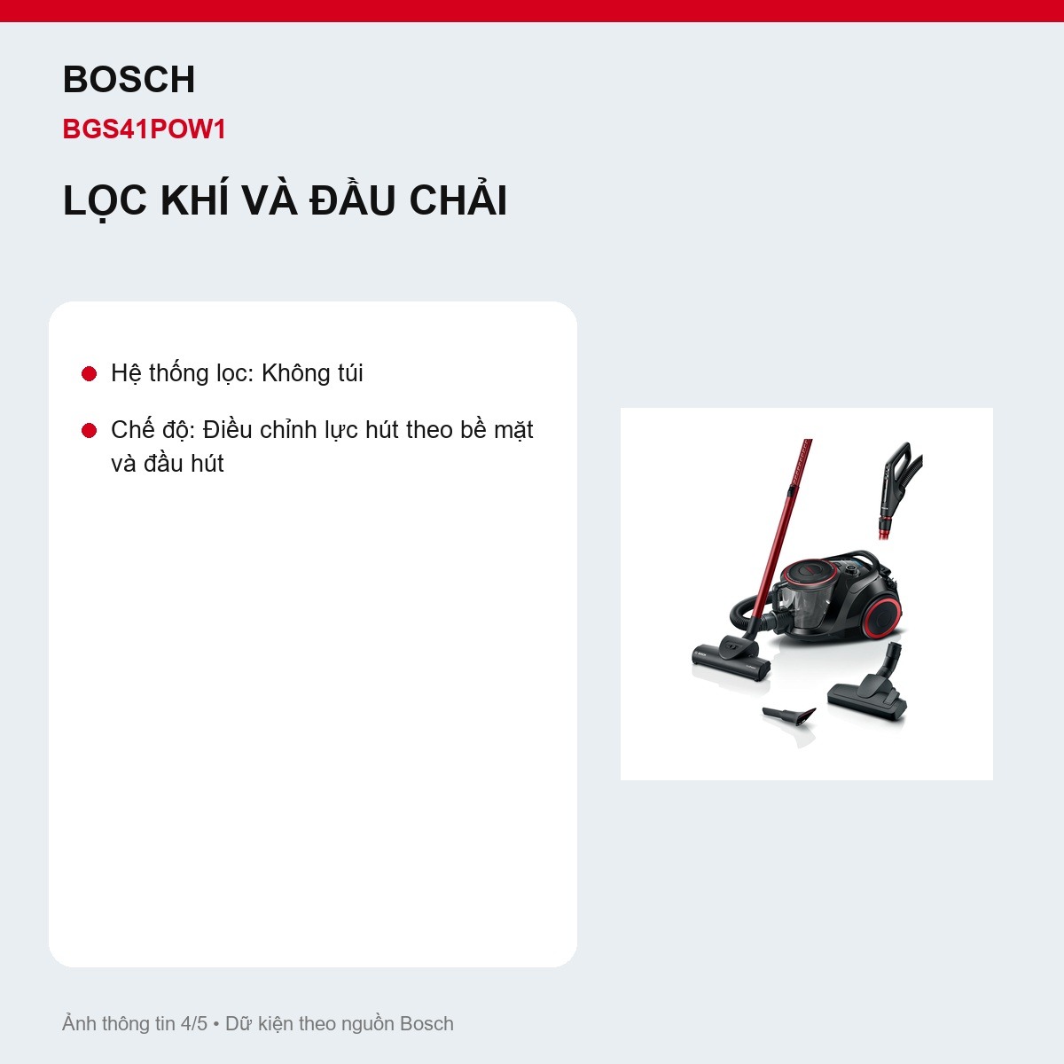 Hộp bụi và bộ lọc Bosch BGS41POW1