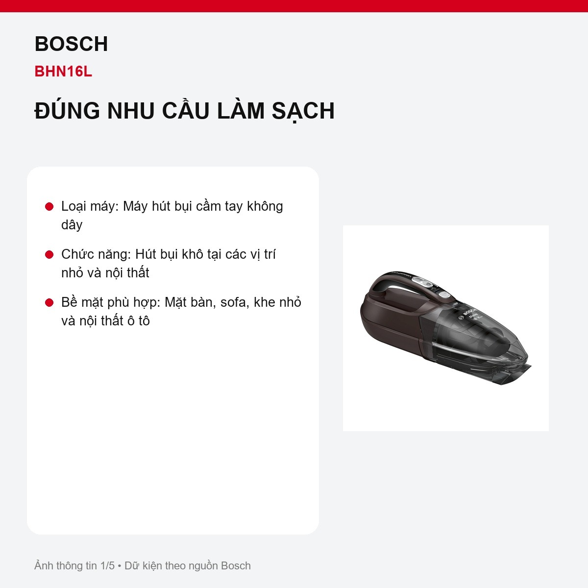Máy hút bụi Bosch BHN16L