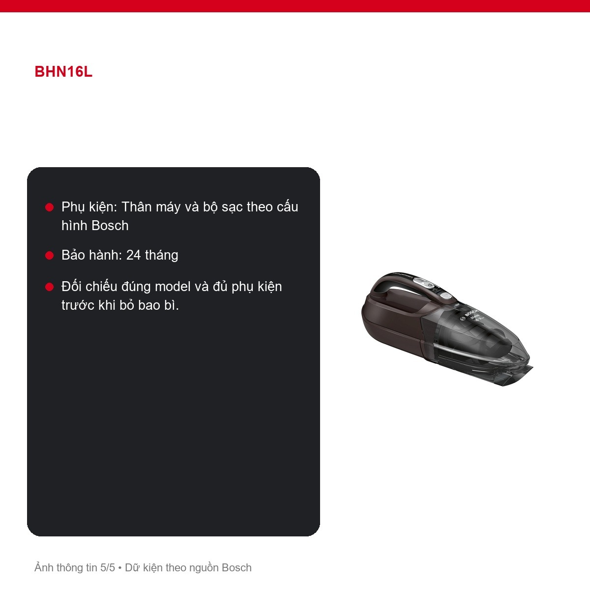 Hộp bụi Bosch BHN16L