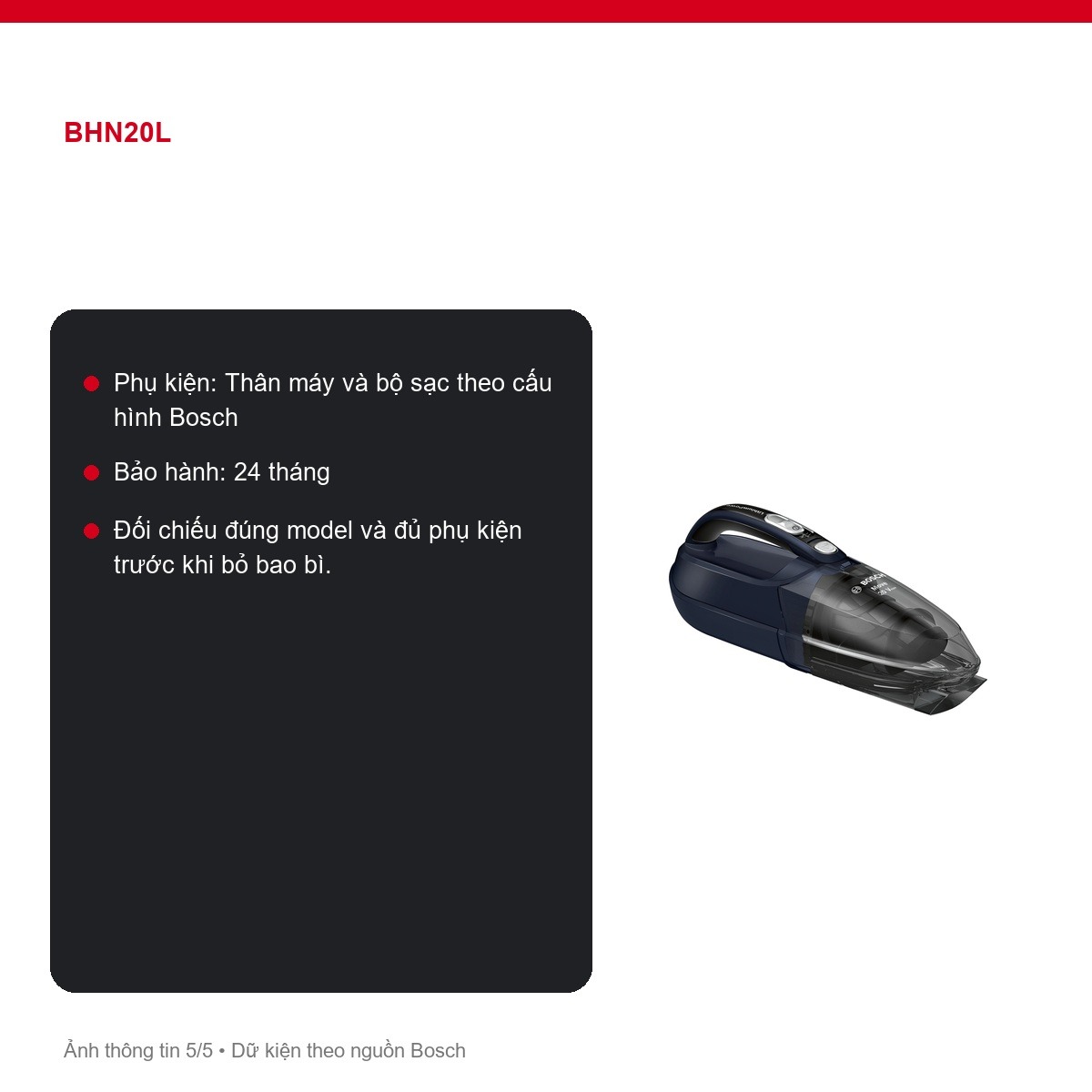 Hộp bụi Bosch BHN20L