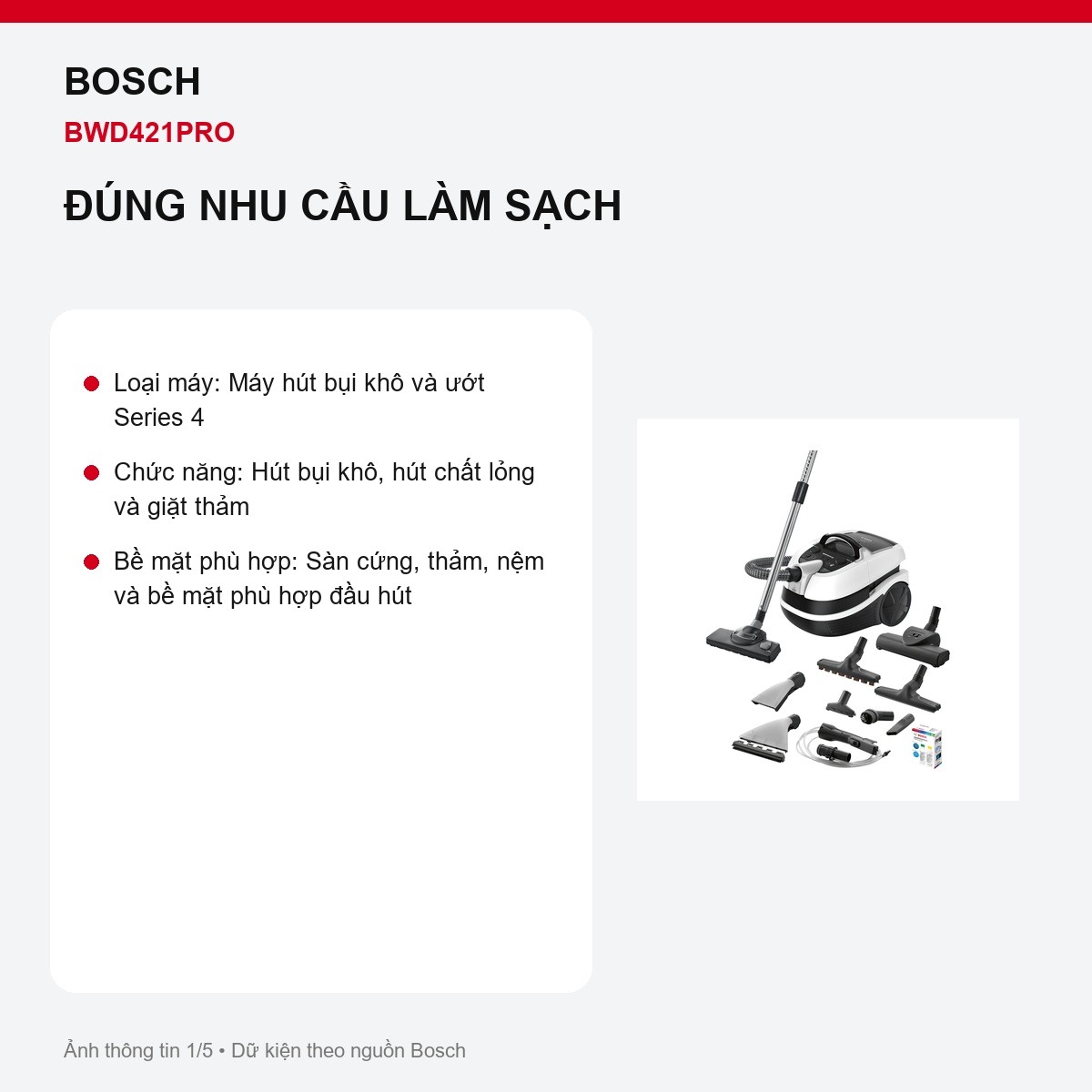 Máy hút bụi Bosch BWD421PRO
