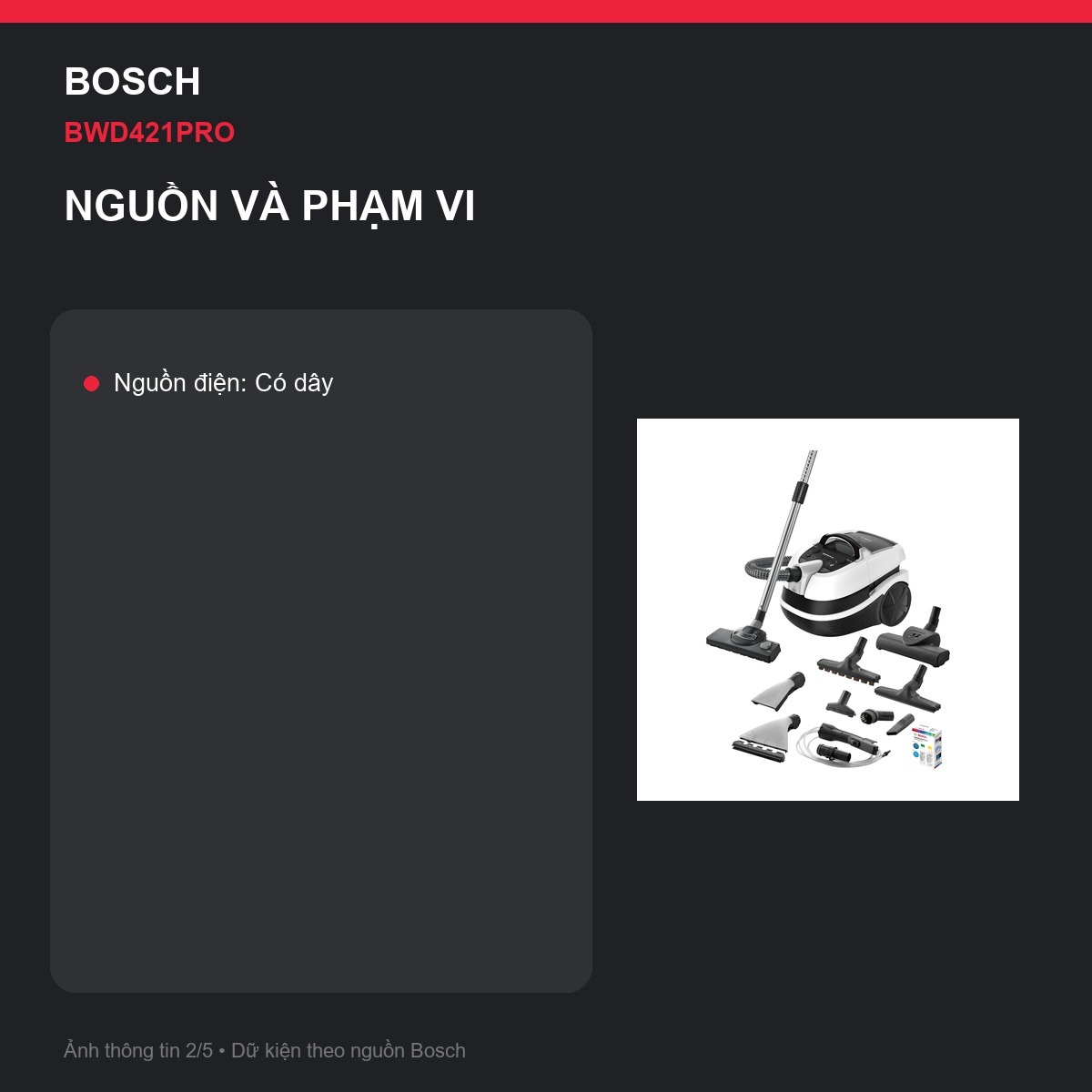 Tuyến hút khô Bosch BWD421PRO