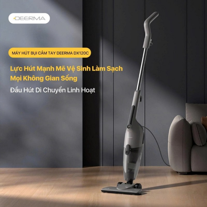 Deerma DX120C - Chọn cấu hình cây hoặc cầm tay theo vùng dọn