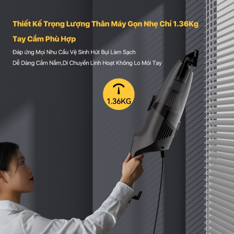 Deerma DX120C - Ba đầu hút chia rõ công việc