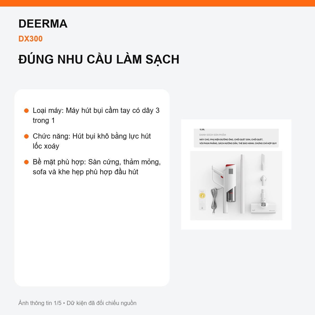 Máy hút bụi Deerma DX300