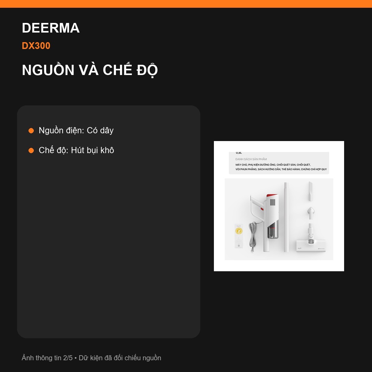 Ba đầu hút Deerma DX300