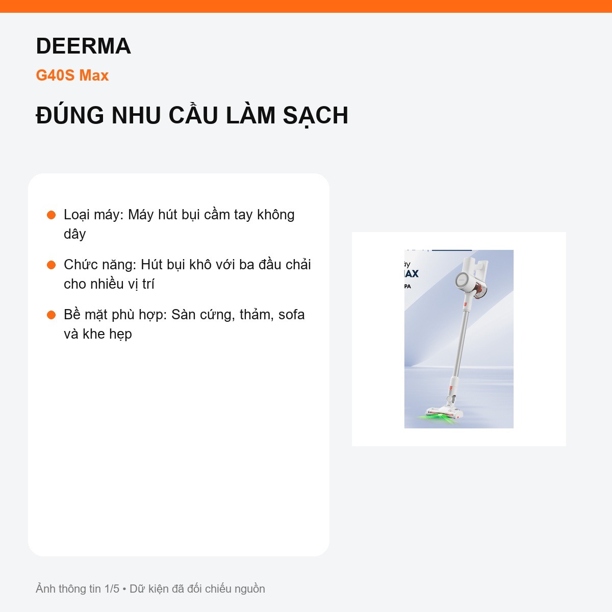 Máy hút bụi Deerma G40S Max