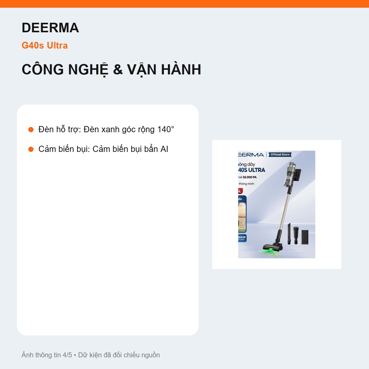 Đèn chiếu bụi Deerma G40s Ultra