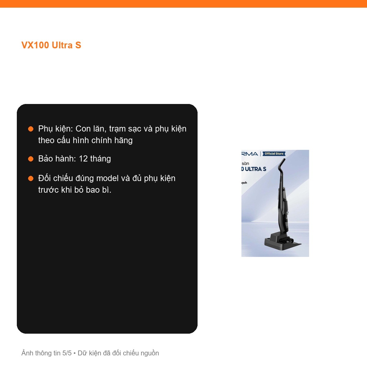 Đế tự làm sạch Deerma VX100 Ultra S