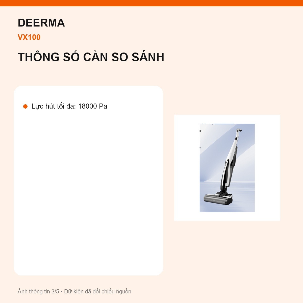 Ba chế độ Deerma VX100