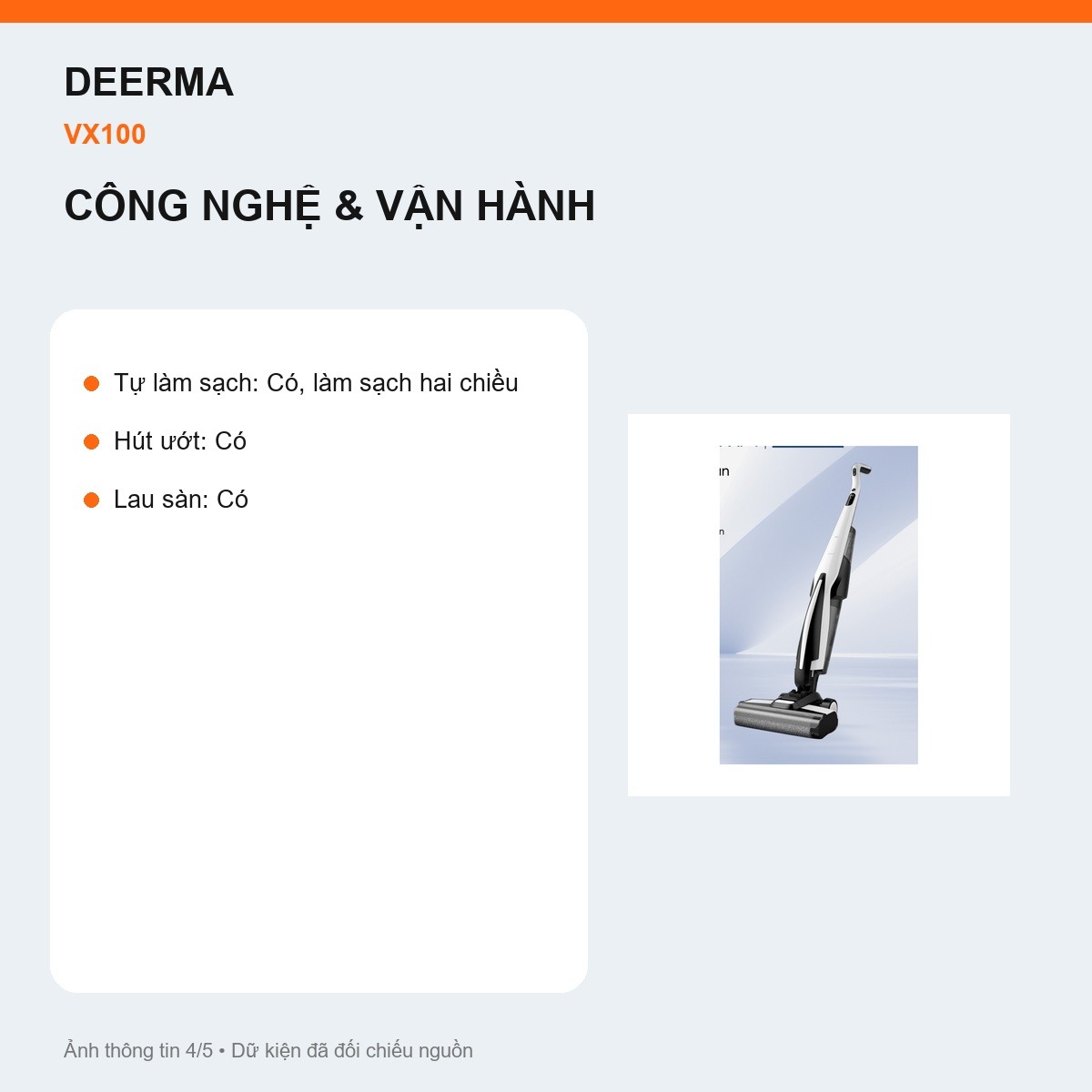 Lực hút Deerma VX100