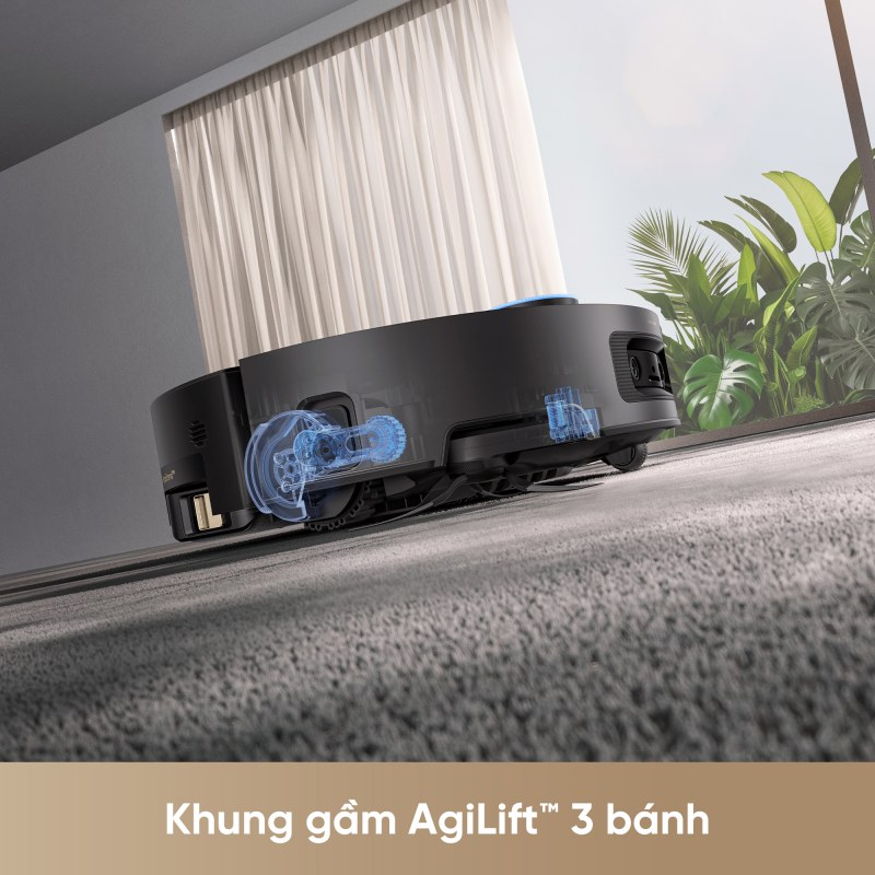 Khung gầm AgiLift ba bánh trên Dreame Aqua10 Pro Track