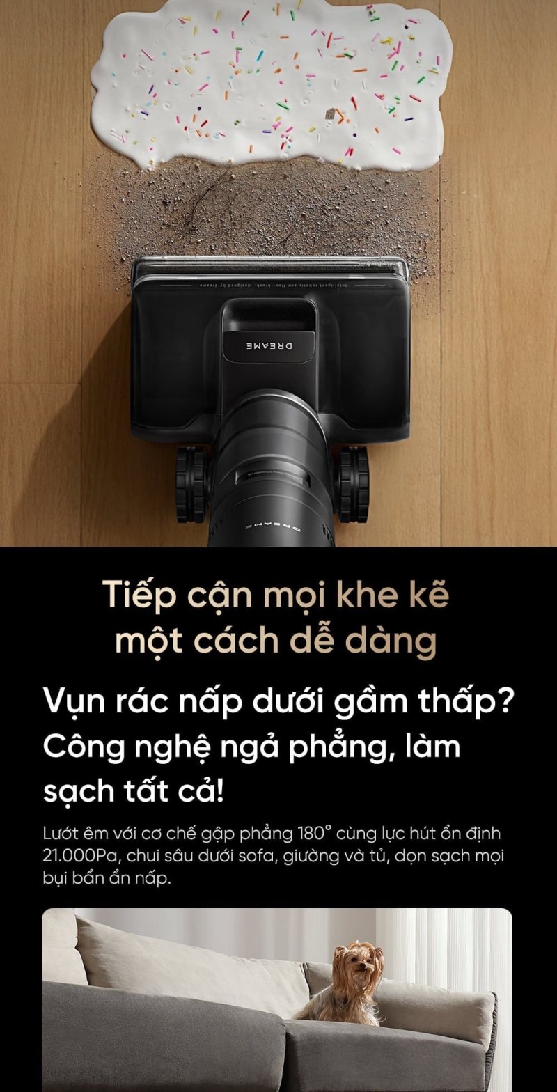 Đầu H12S FlexReach xử lý khu vực sàn trong hình hãng.