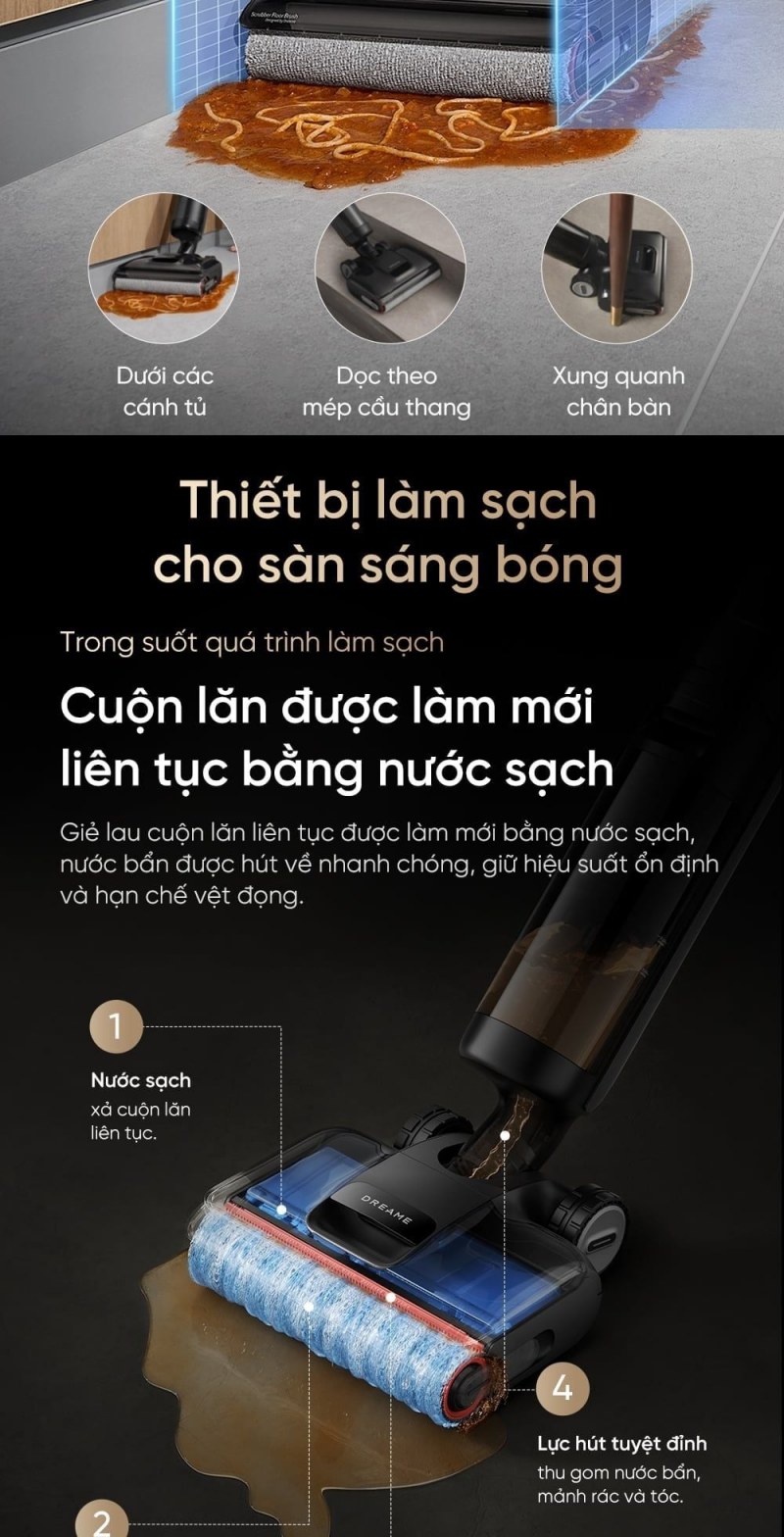 Sơ đồ cuộn lăn cấp nước sạch và đường thu bẩn H12S FlexReach.