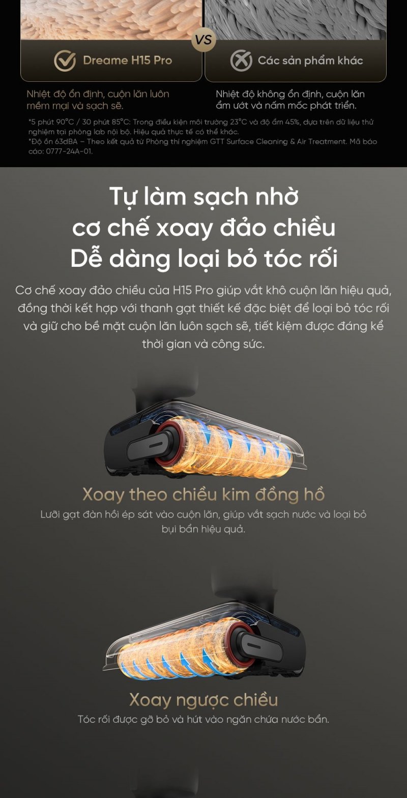 Dreame H15 Pro - Khối lượng 5,8 kg được cảm nhận khác nhau theo mặt bằng