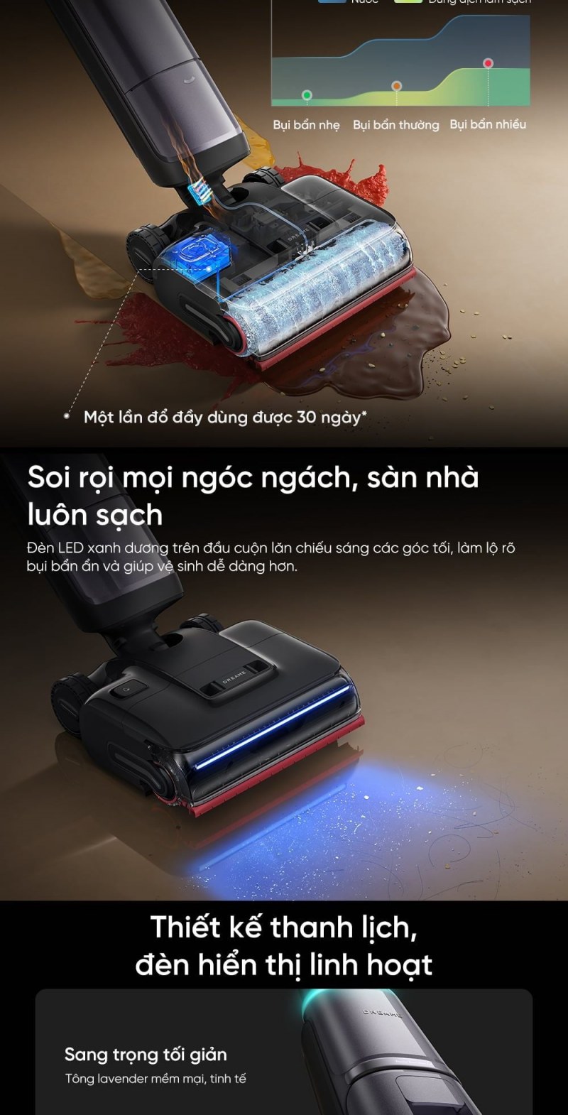 Dreame H16 Pro Steam - Hai mốc 72 và 20 phút không thể dùng thay thế cho nhau
