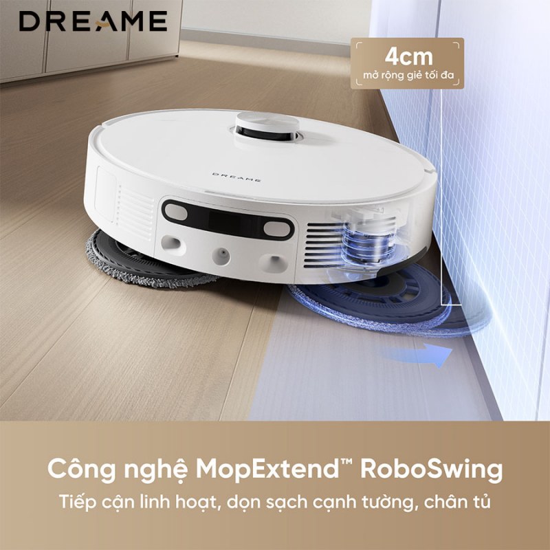Khăn lau MopExtend RoboSwing vươn tối đa 4 cm trên Dreame L10s Ultra Gen 2