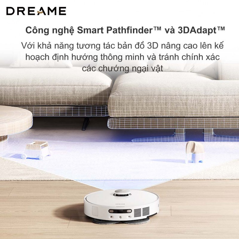 Smart Pathfinder và 3DAdapt giúp Dreame L10s Ultra Gen 2 tránh vật cản