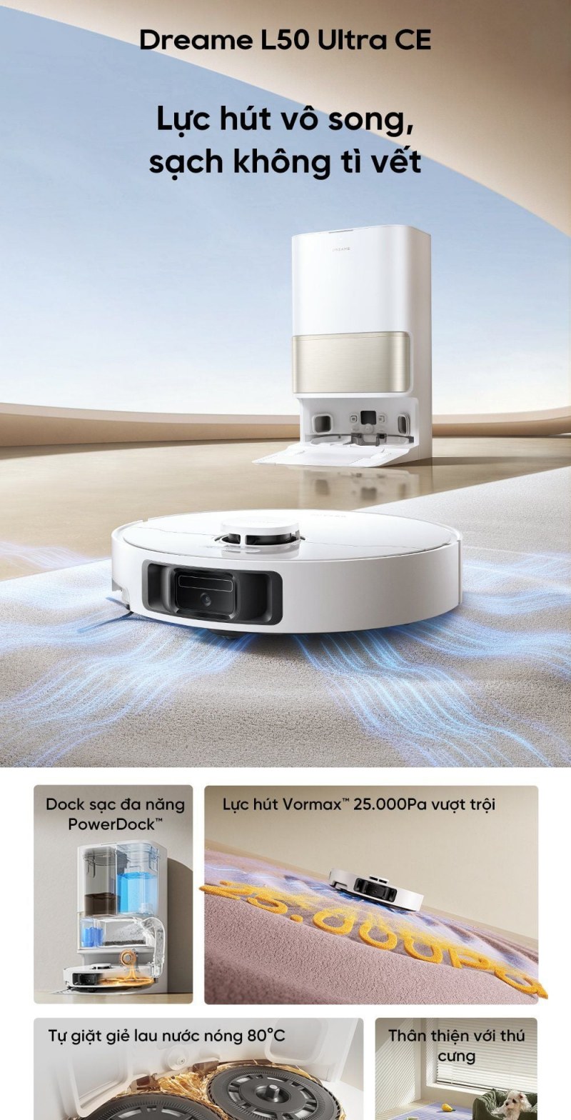 Dreame L50 Ultra CE minh họa tính năng 1
