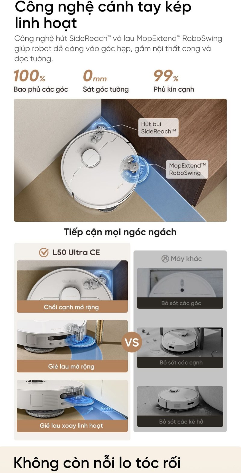 Dreame L50 Ultra CE minh họa tính năng 3