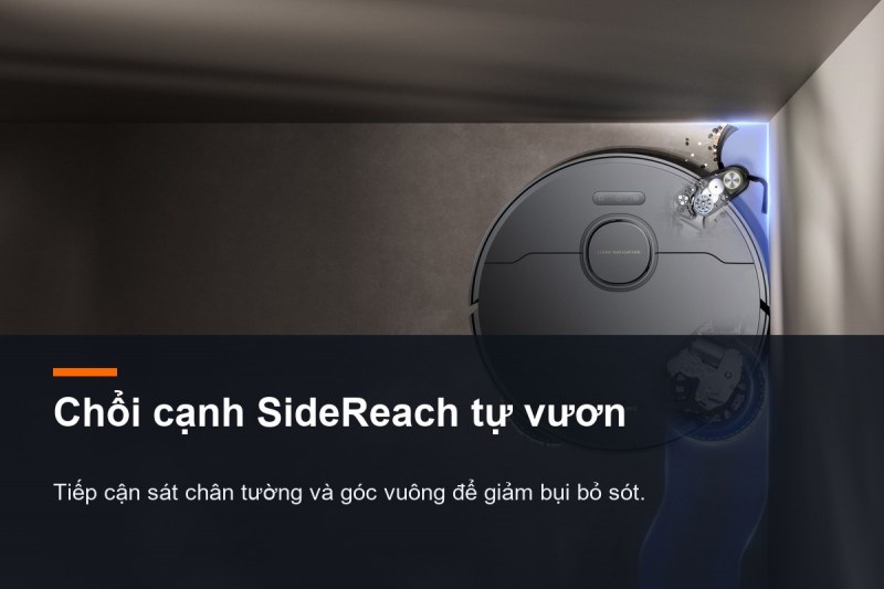 Chổi cạnh SideReach tự vươn của Dreame X40 Ultra