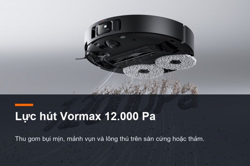 Lực hút Vormax 12.000 Pa của Dreame X40 Ultra