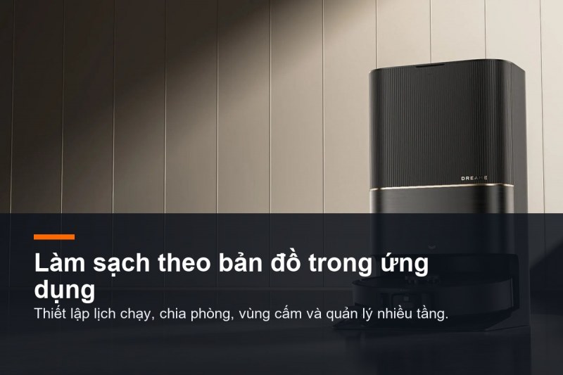 Dreame X40 Ultra quản lý lịch chạy bằng bản đồ