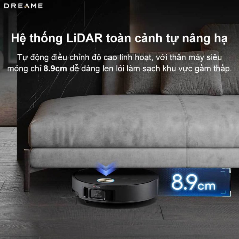 Dreame X50 Ultra với hệ thống LiDAR nâng hạ