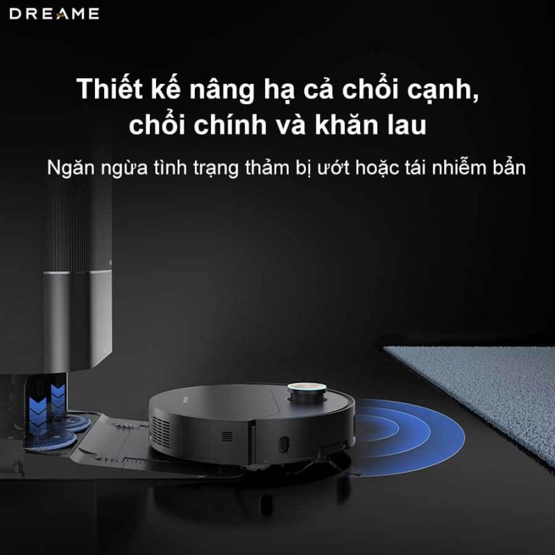 Cơ chế nâng chổi và giẻ lau Dreame X50 Ultra