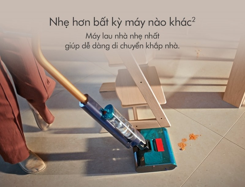Đầu lau Dyson Clean+Wash Hygiene WR03 giữ chất bẩn ở đế