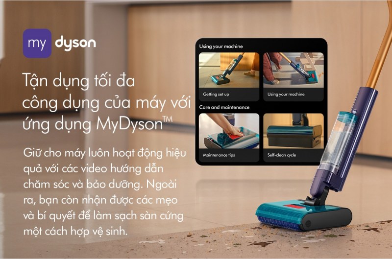 Dyson Clean+Wash Hygiene nằm phẳng 113 mm