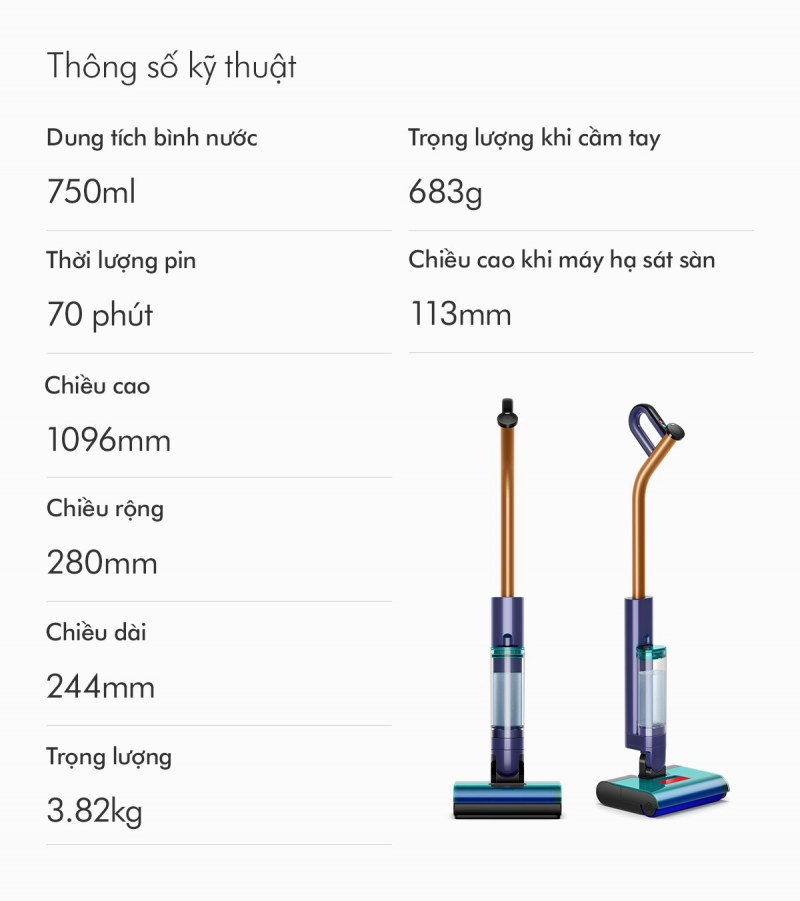 Đế sấy khí nóng 85 độ C của Dyson Clean+Wash Hygiene