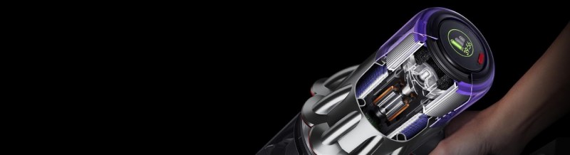 Hình cắt lớp động cơ và màn hình Dyson Digital Slim.
