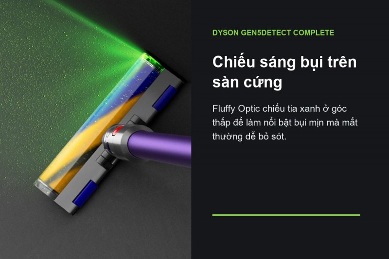 Dyson Gen5detect Complete - Fluffy Optic mở đầu vòng phản hồi bằng việc làm lộ bụi